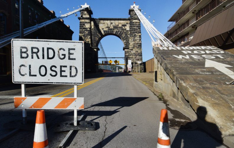 Slideshow Wheeling Suspension Bridge Closed to Vehicles News, Sports